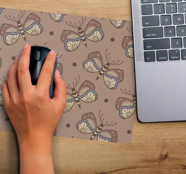 Tappetino mouse con motivi e texture motivo farfalla - TenStickers