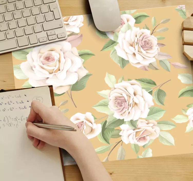 Tappetino mouse con motivi e texture motivo floreale - TenStickers