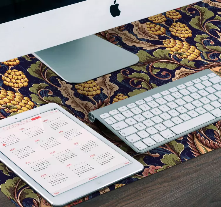 Tappetino mouse con motivi e texture motivo floreale vite - TenStickers