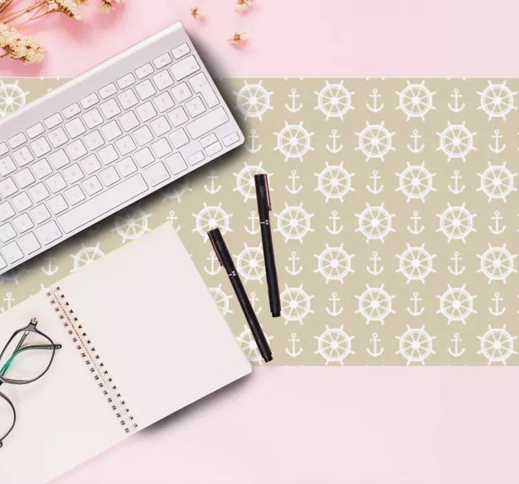 Tappetino mouse con motivi e texture motivo nautico elegante - TenStickers