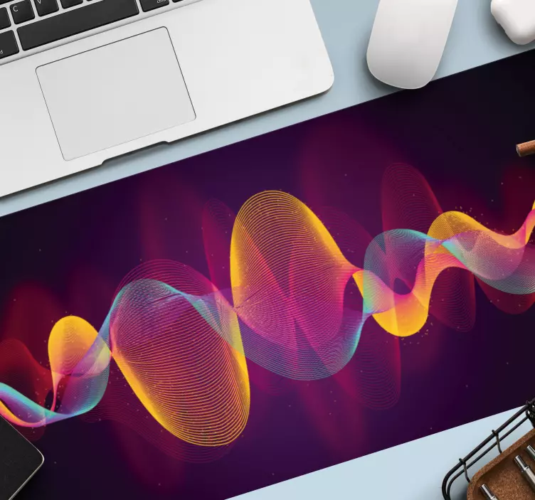 Tappetino mouse con motivi e texture onde vibranti - TenStickers