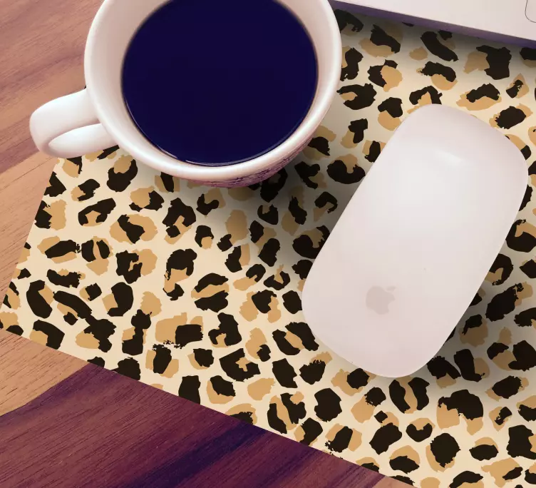 Tappetino mouse con motivi e texture pelle di leopardo - TenStickers