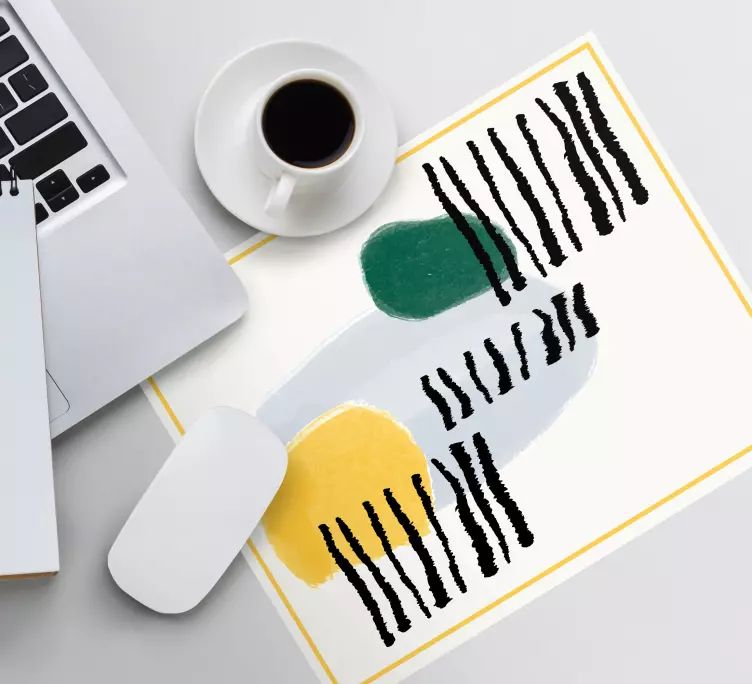 Tappetino mouse con motivi e texture pennellate astratte - TenStickers