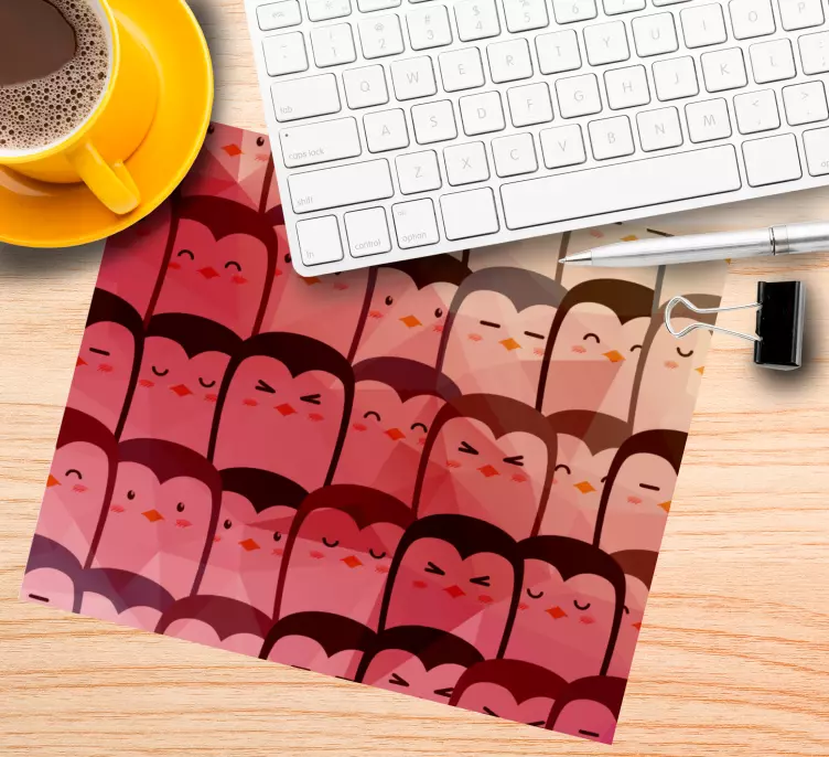 Tappetino mouse con motivi e texture pinguino giocoso - TenStickers