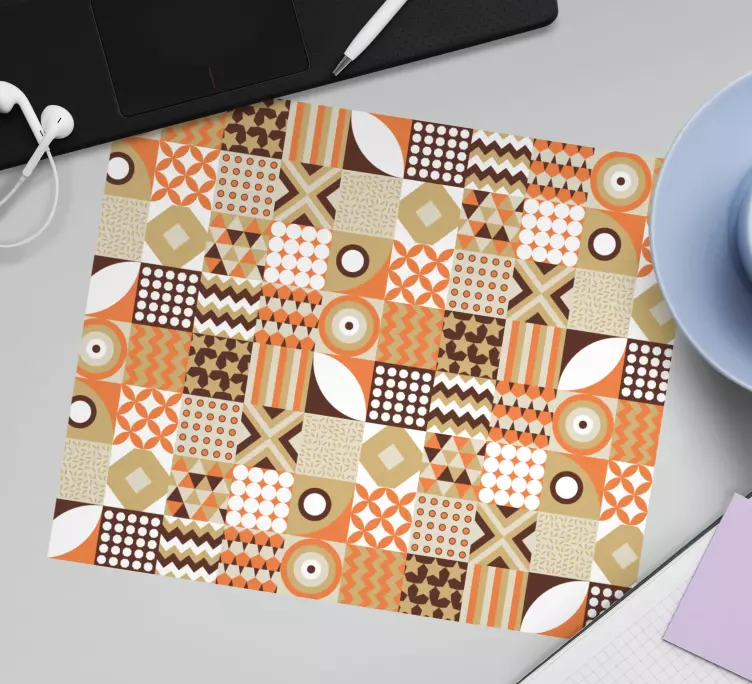 Tappetino mouse con motivi e texture quadrati colorati - TenStickers