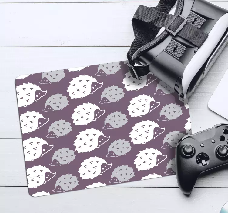 Tappetino mouse con motivi e texture riccio carino - TenStickers