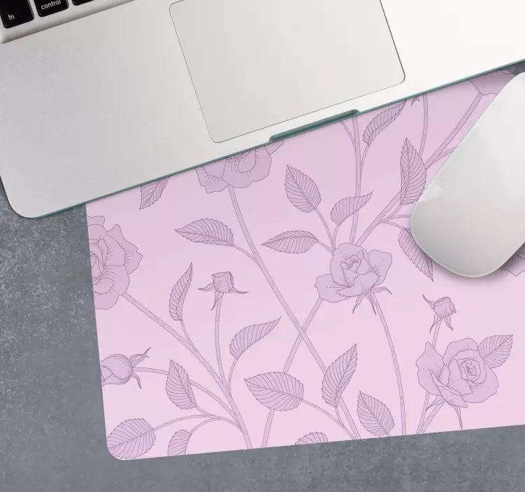 Tappetino mouse con motivi e texture rosa astratta - TenStickers