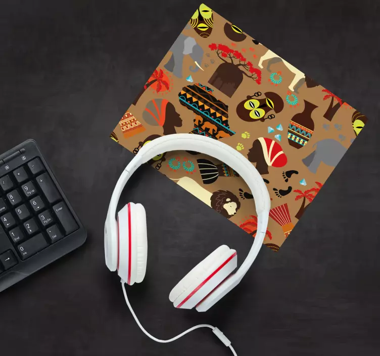 Tappetino mouse con motivi e texture simboli culturali - TenStickers
