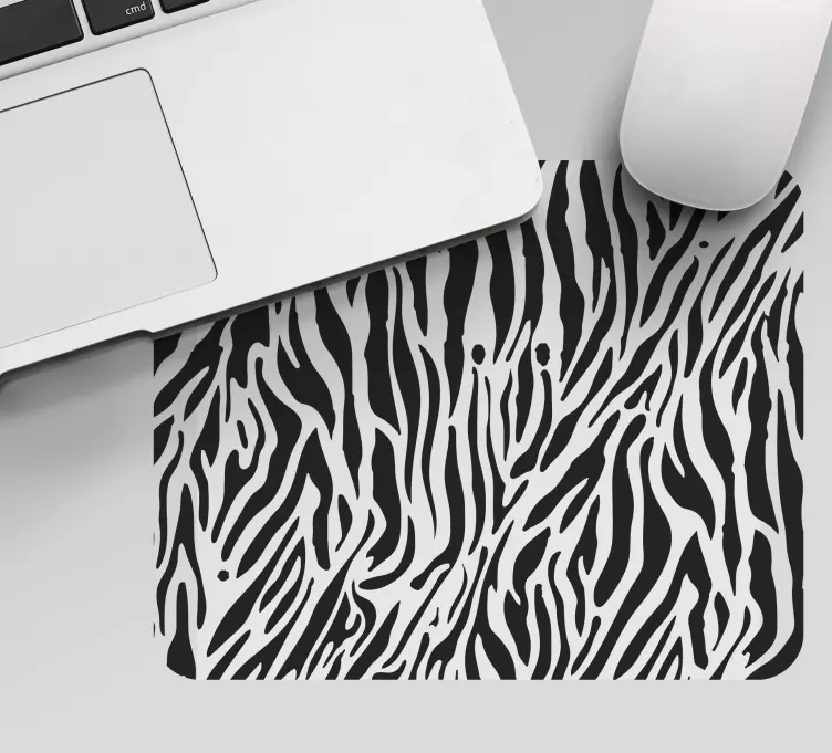 Tappetino mouse con motivi e texture strisce zebra eleganti - TenStickers