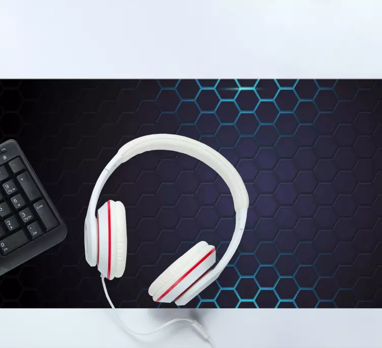 Tappetino mouse con motivi e texture superficie esagonale - TenStickers