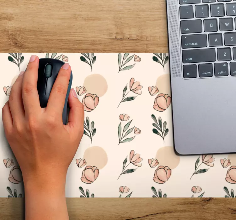 Tappetino mouse con motivi e texture superficie floreale - TenStickers