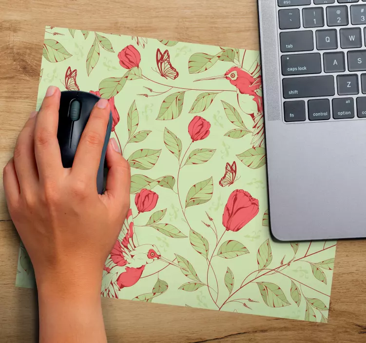 Tappetino mouse con motivi e texture tema floreale - TenStickers