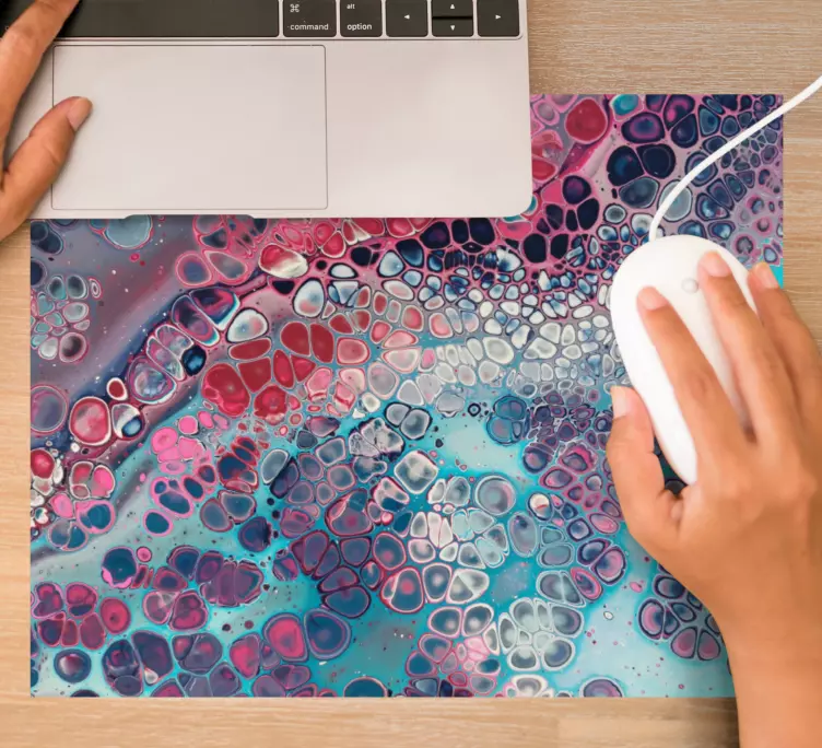 Tappetino mouse con motivi e texture texture fluida colorata - TenStickers