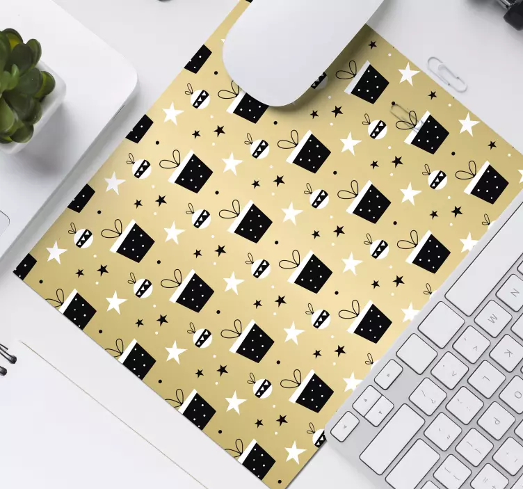 Tappetino mouse di natale con motivo regali festivi - TenStickers