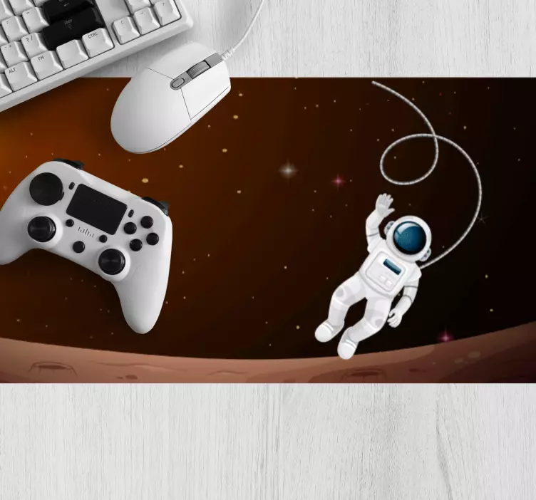Tappetino mouse gaming astronauta nello spazio - TenStickers