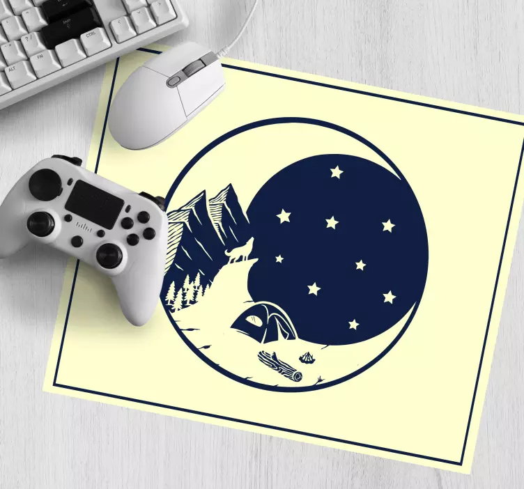 Tappetino mouse gaming avventura nel cielo notturno - TenStickers