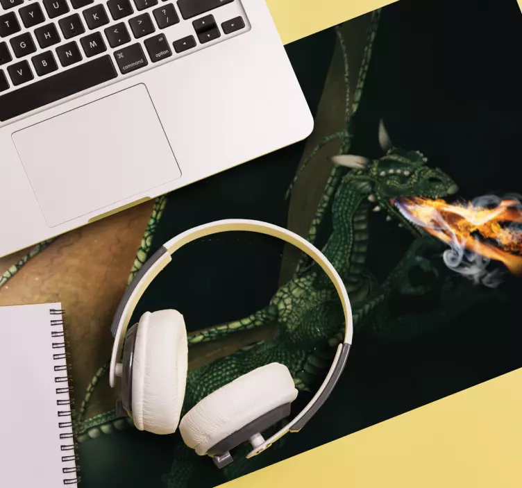 Tappetino mouse gaming battaglia di draghi feroci - TenStickers