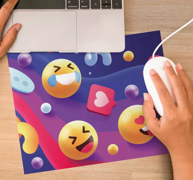 Tappetino mouse gaming collezione emoji colorati - TenStickers