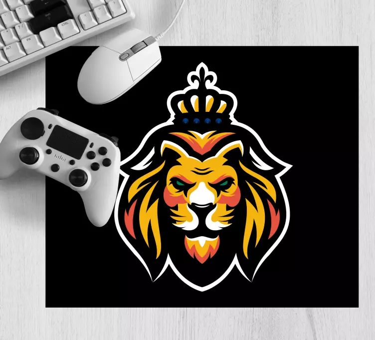 Tappetino mouse gaming emblema del re leone - TenStickers