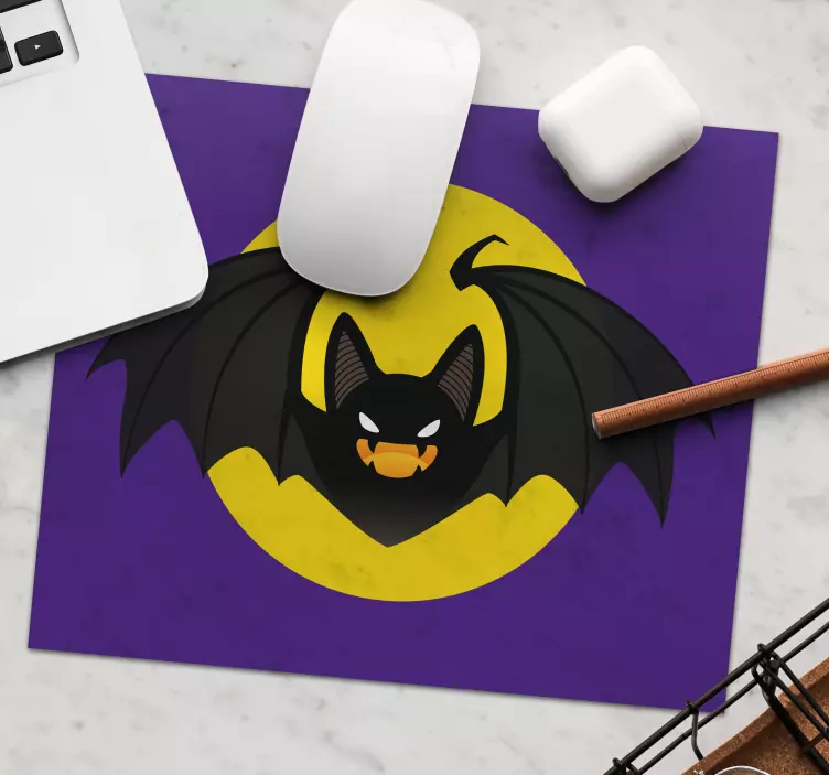Tappetino mouse gaming emblema pipistrello spettrale - TenStickers