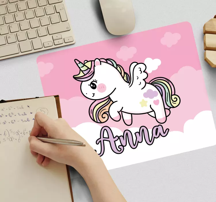 Tappetino mouse gaming fantasia di unicorno carino - TenStickers