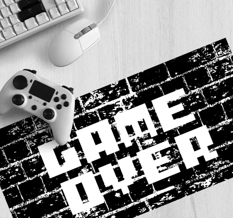 Tappetino mouse gaming game over in pixel - TenStickers