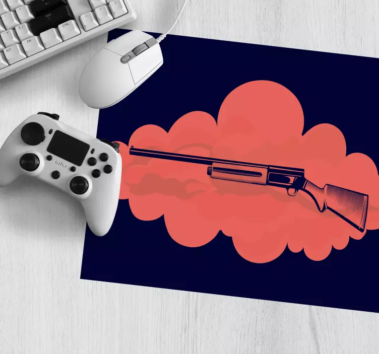 Tappetino mouse gaming illustrazione arma stilizzata - TenStickers