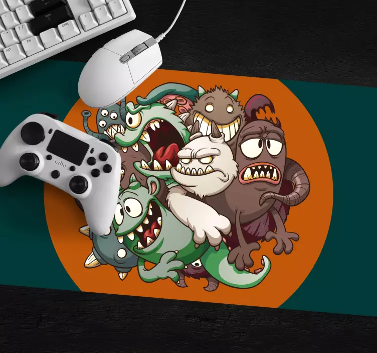 Tappetino mouse gaming personaggi mostruosi fantasiosi - TenStickers