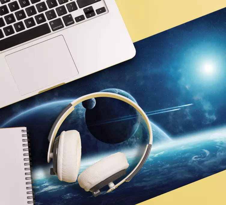 Tappetino mouse gaming scena planetaria cosmica - TenStickers