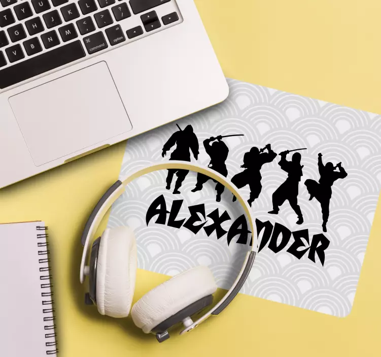 Tappetino mouse gaming silhouette di ninja - TenStickers