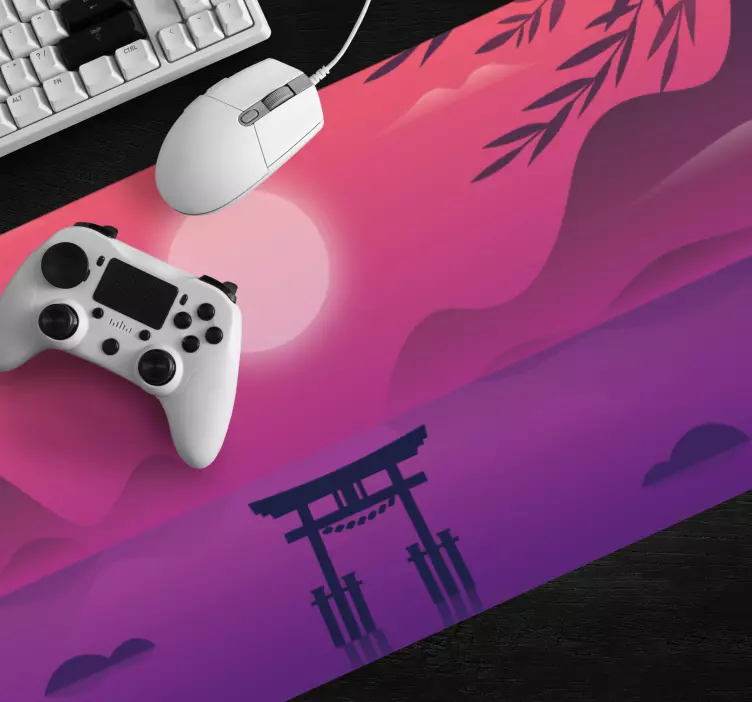 Tappetino mouse gaming tramonto serene in montagna - TenStickers