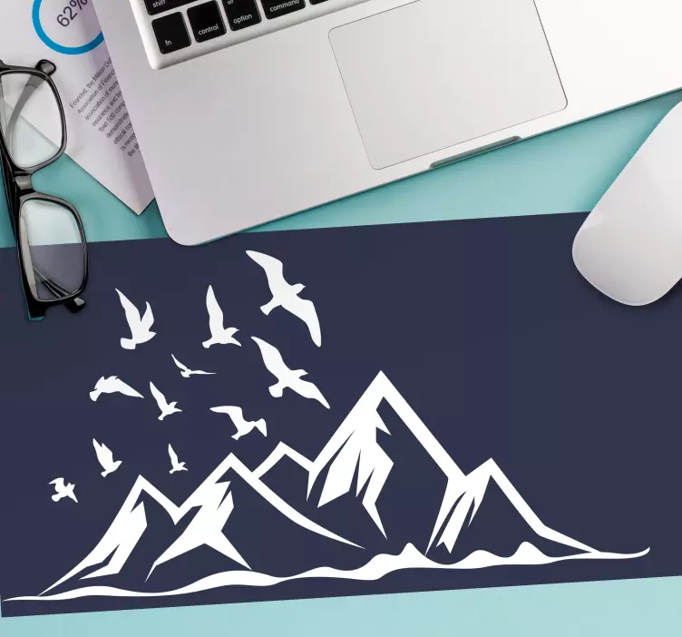 Tappetino mouse mappamondo catena montuosa maestosa - TenStickers