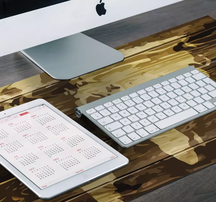 Tappetino mouse mappamondo mappa del mondo in legno - TenStickers