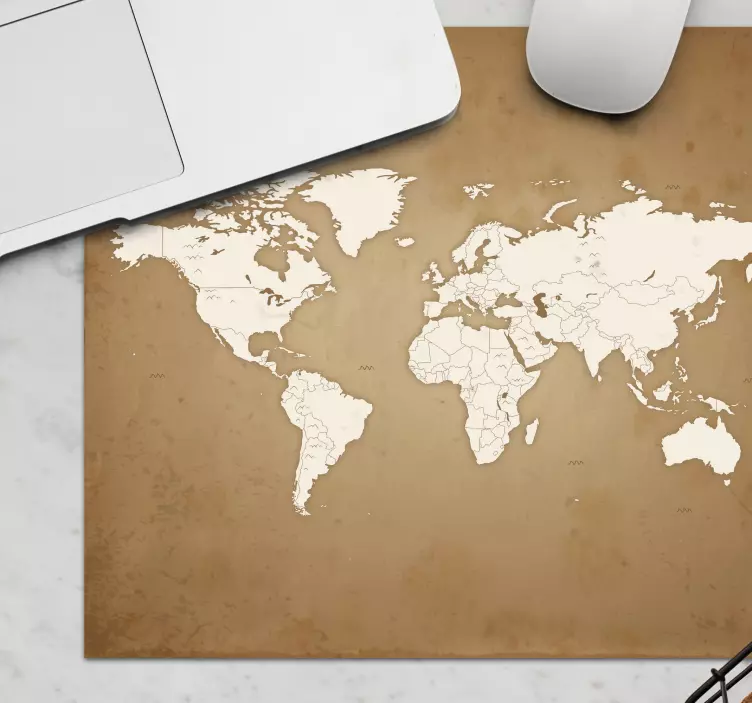 Tappetino mouse mappamondo Sfondo vintage - TenStickers