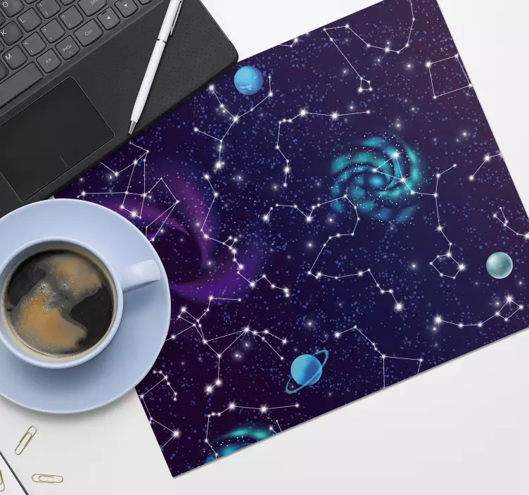 Tappetino mouse mappamondo universo stellato - TenStickers