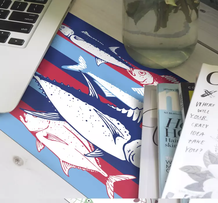 Tappetino mouse originale animali a tema pesca - TenStickers