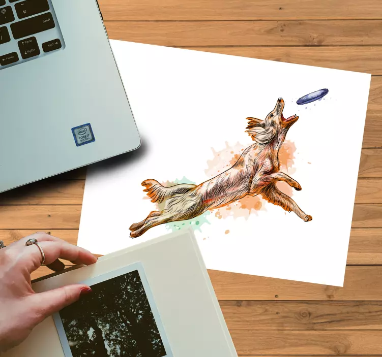 Tappetino mouse originale cattura cani volanti - TenStickers