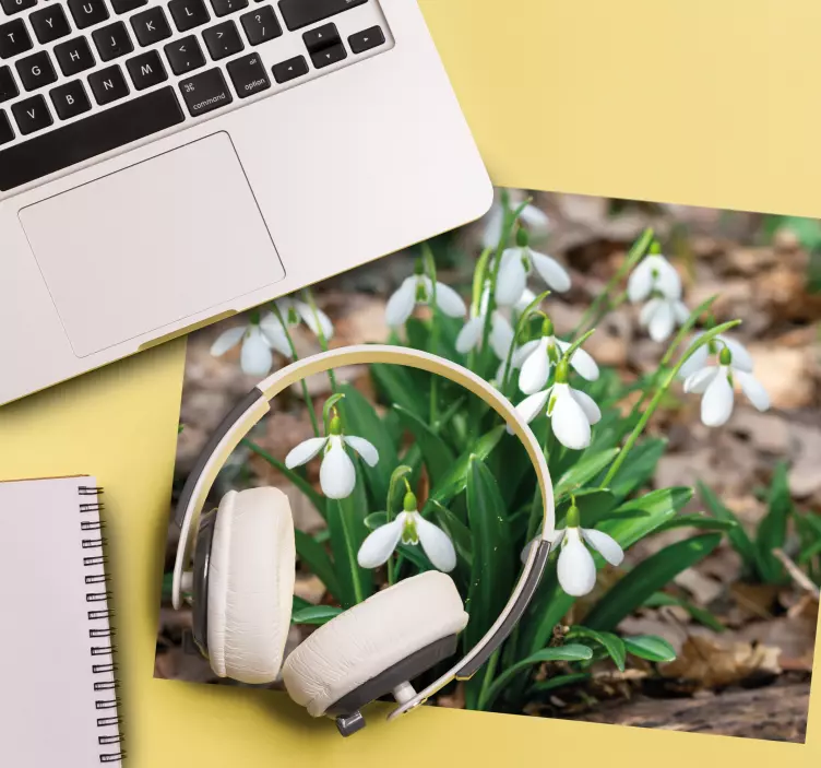 Tappetino mouse originale composizione di galanthus - TenStickers