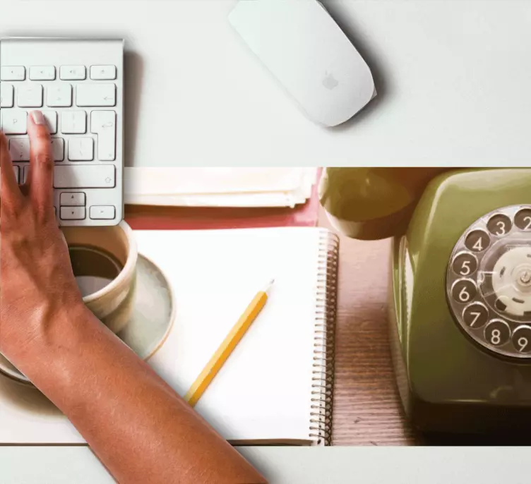 Tappetino mouse originale composizione telefono vintage - TenStickers