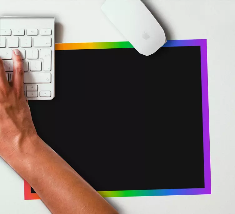 Tappetino mouse originale con bordo colorato - TenStickers