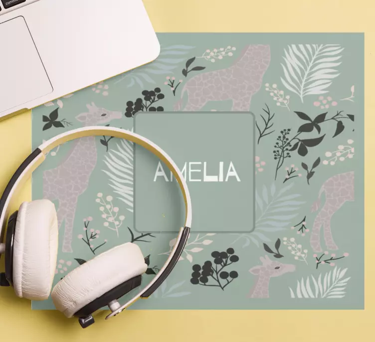 Tappetino mouse originale con motivo floreale animale - TenStickers