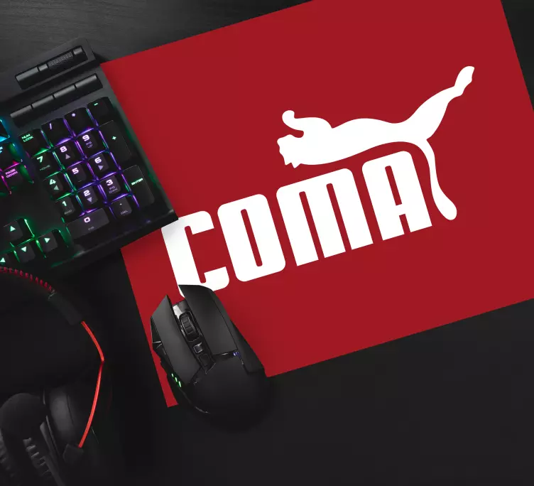 Tappetino mouse originale con scritte rosse bold - TenStickers