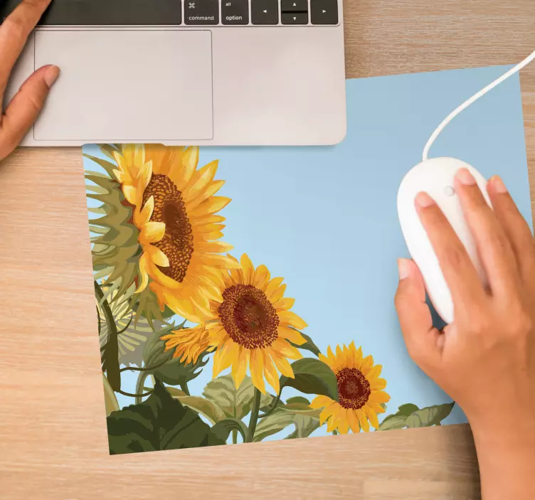 Tappetino mouse originale design floreale girasole - TenStickers