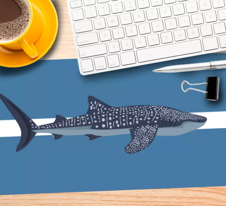 Tappetino mouse originale design squalo nuotatore - TenStickers