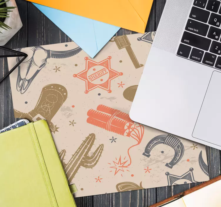 Tappetino mouse originale elementi a tema western - TenStickers