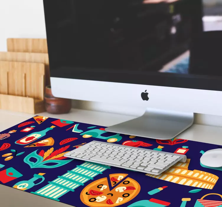 Tappetino mouse originale elementi culinari vibranti - TenStickers