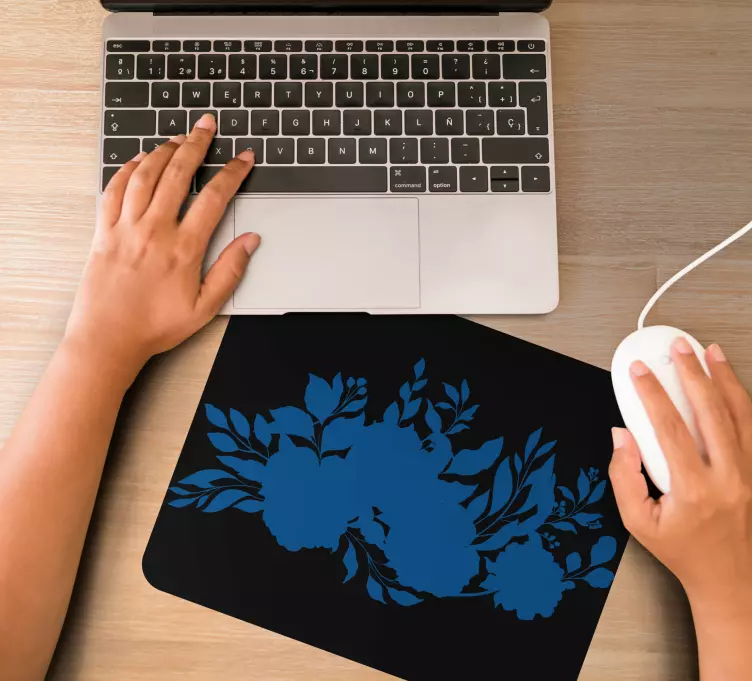 Tappetino mouse originale elemento foglia botanica - TenStickers