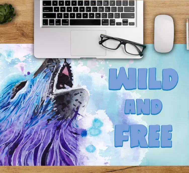 Tappetino mouse originale espressione di lupo che ulula - TenStickers