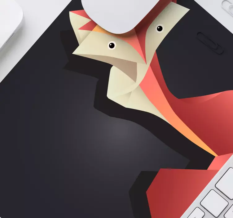 Tappetino mouse originale figura di volpe astratta - TenStickers