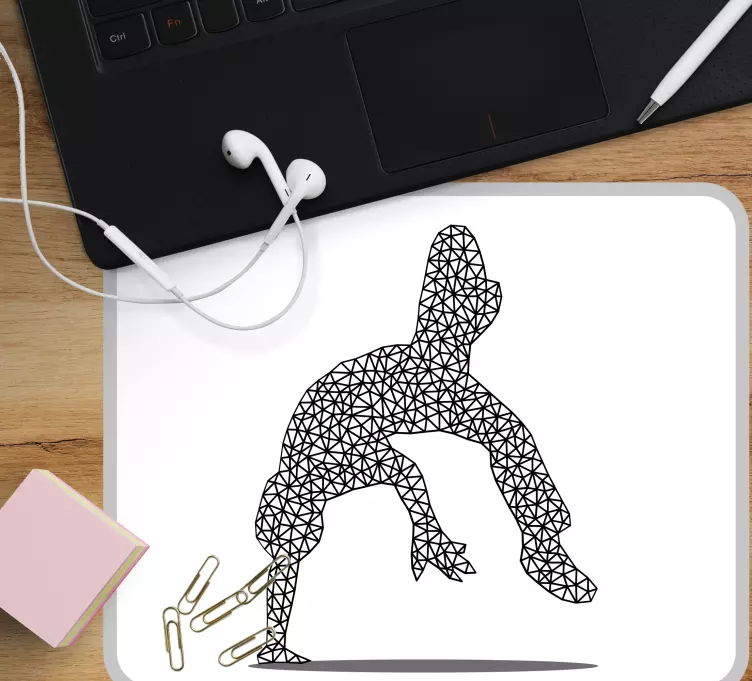 Tappetino mouse originale figura geometrica nera - TenStickers